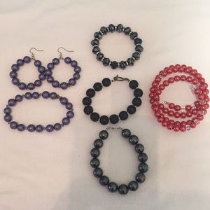 Jewelry bundle.Handmade/Beaded Earrings/Bracelets